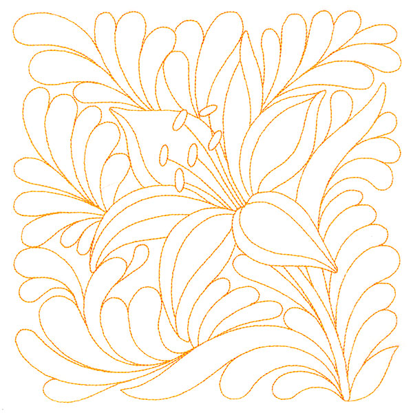 Garden Delights Lily Quilting Square (Double Run)