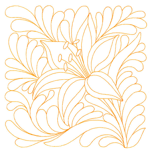 Garden Delights Lily Quilting Square (Double Run)