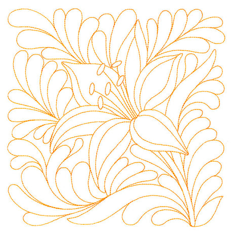 Garden Delights Lily Quilting Square (Double Run)