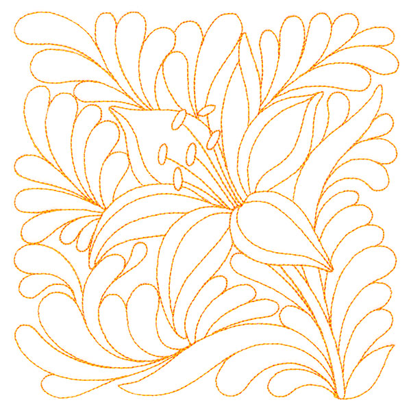 Garden Delights Lily Quilting Square (Double Run)