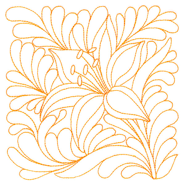 Garden Delights Lily Quilting Square (Double Run)