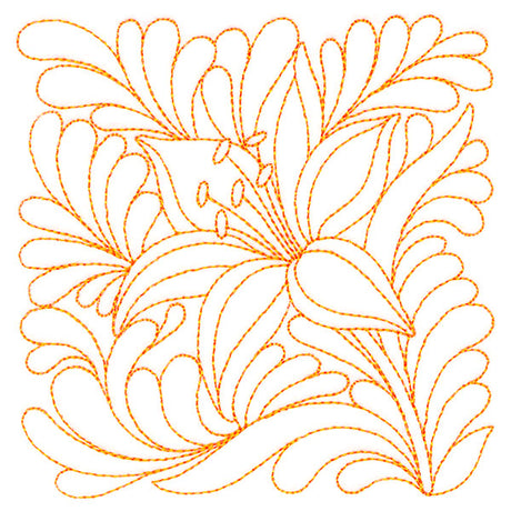 Garden Delights Lily Quilting Square (Double Run)