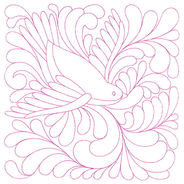 Garden Delights Sparrow Quilting Square (Double Run)