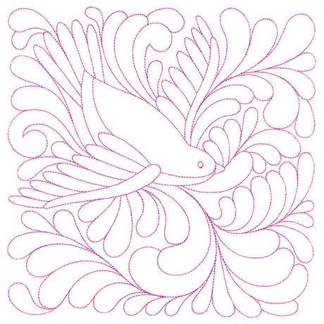 Garden Delights Sparrow Quilting Square (Double Run)