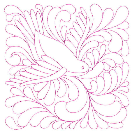 Garden Delights Sparrow Quilting Square (Double Run)