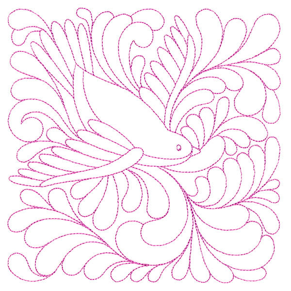 Garden Delights Sparrow Quilting Square (Double Run)