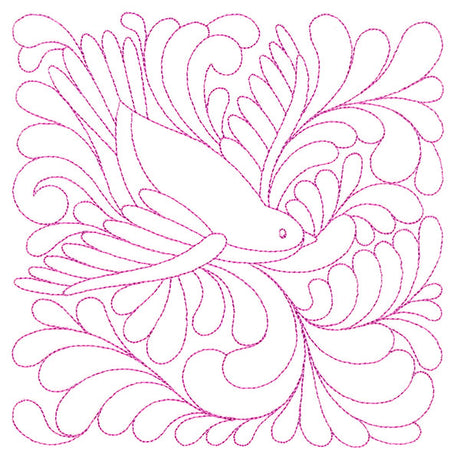 Garden Delights Sparrow Quilting Square (Double Run)