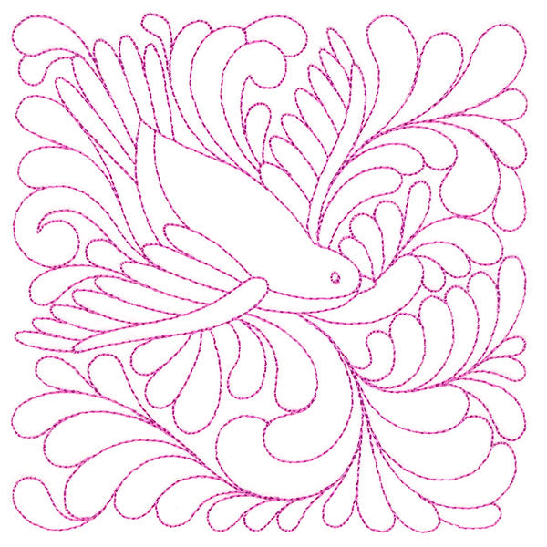 Garden Delights Sparrow Quilting Square (Double Run)