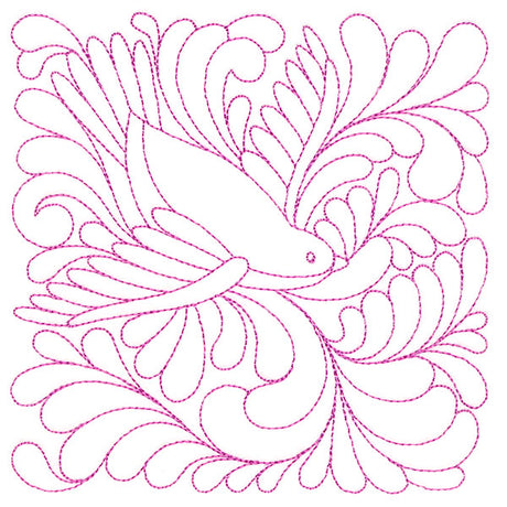 Garden Delights Sparrow Quilting Square (Double Run)