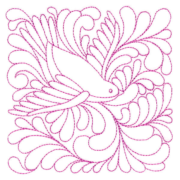 Garden Delights Sparrow Quilting Square (Double Run)