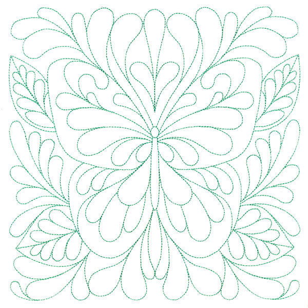 Garden Delights Butterfly Quilting Square (Double Run)