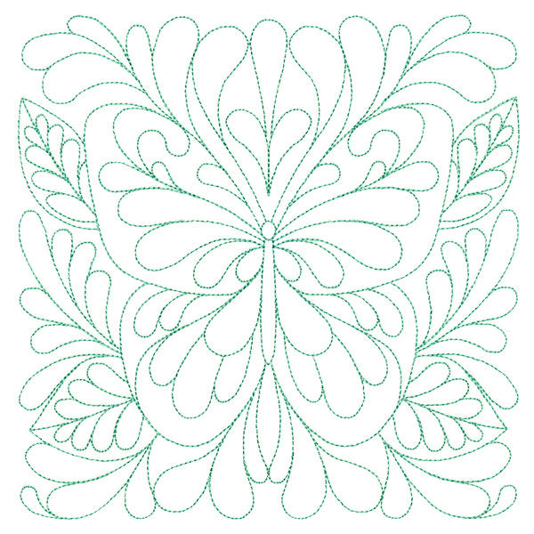 Garden Delights Butterfly Quilting Square (Double Run)