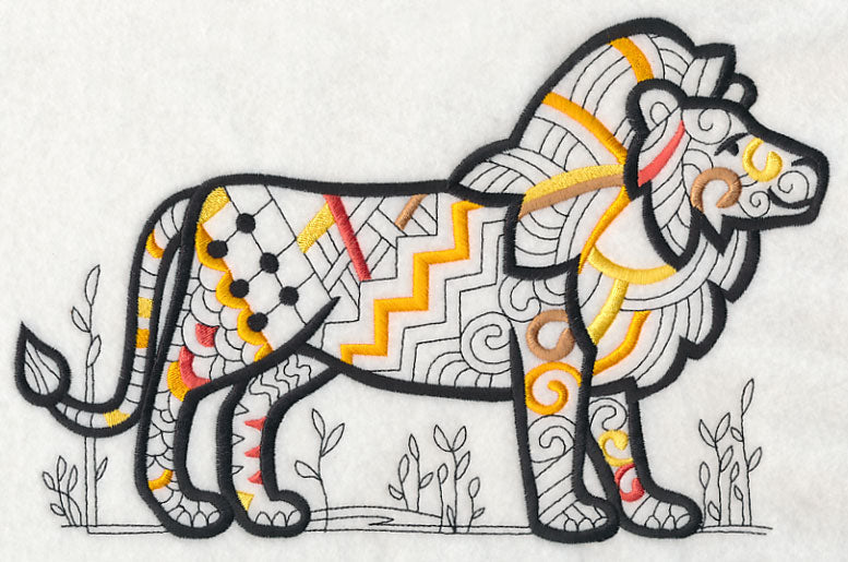 Safari Chic Lion (Blackwork)