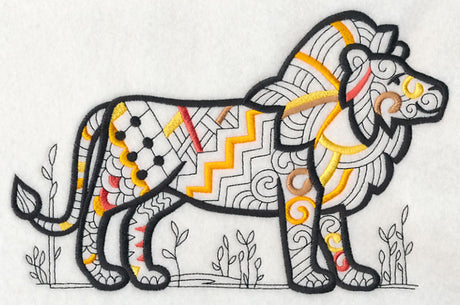 Safari Chic Lion (Blackwork)