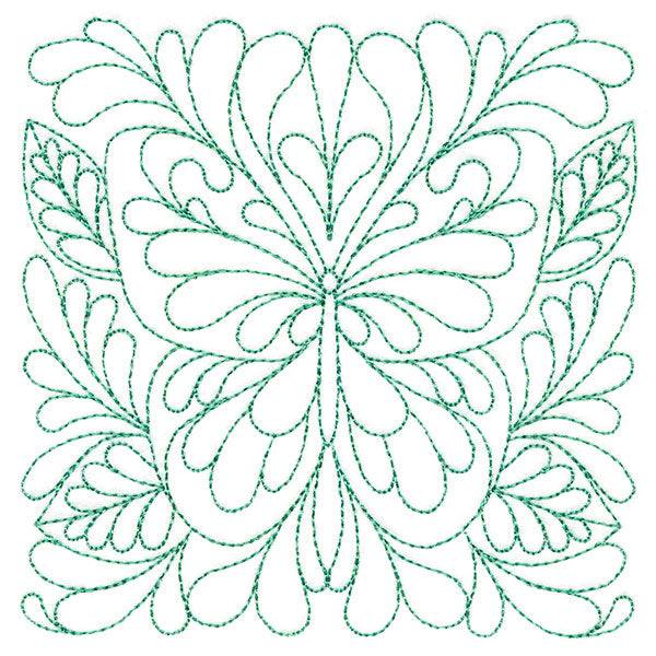 Garden Delights Butterfly Quilting Square (Double Run)