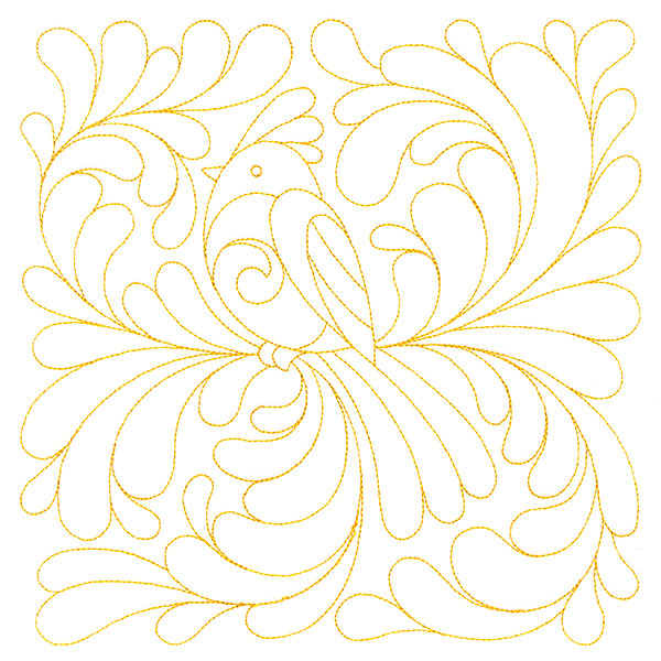 Garden Delights Bird Quilting Square (Double Run)