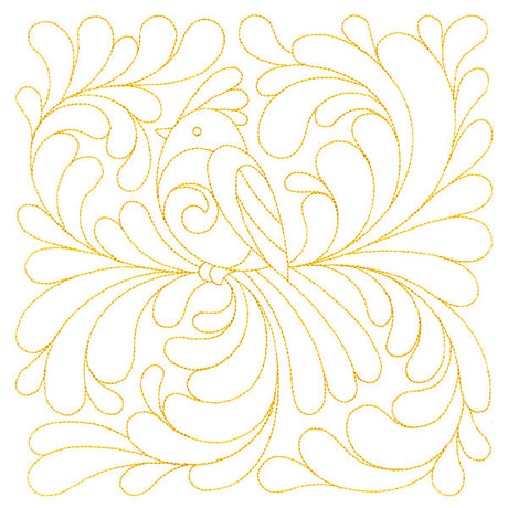 Garden Delights Bird Quilting Square (Double Run)