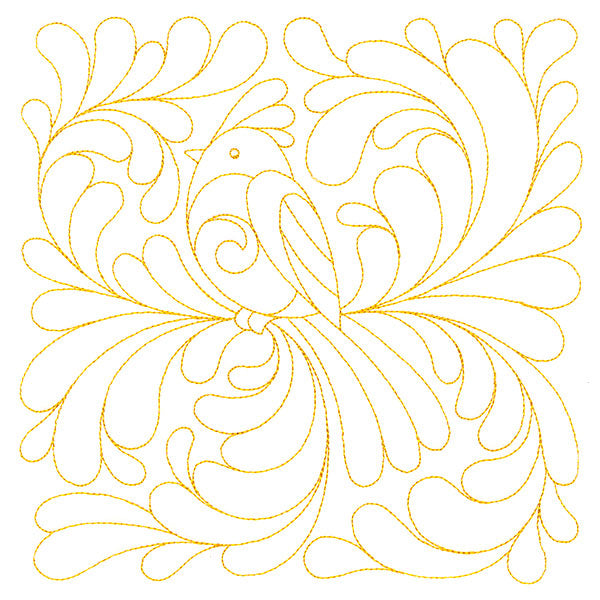 Garden Delights Bird Quilting Square (Double Run)