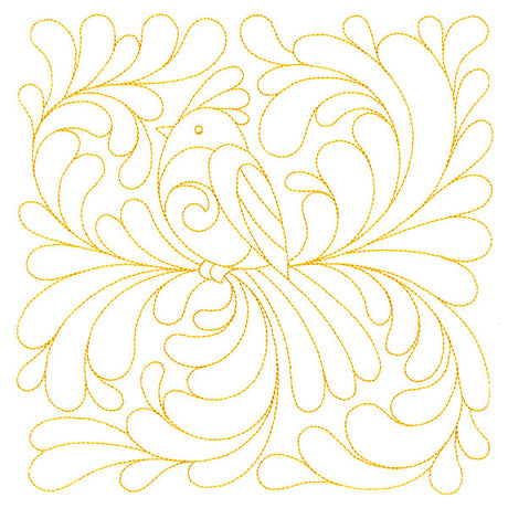 Garden Delights Bird Quilting Square (Double Run)