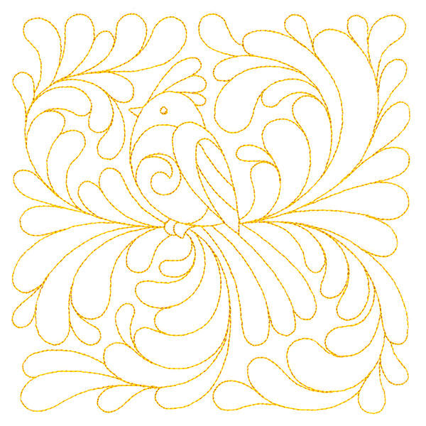 Garden Delights Bird Quilting Square (Double Run)