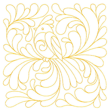 Garden Delights Bird Quilting Square (Double Run)