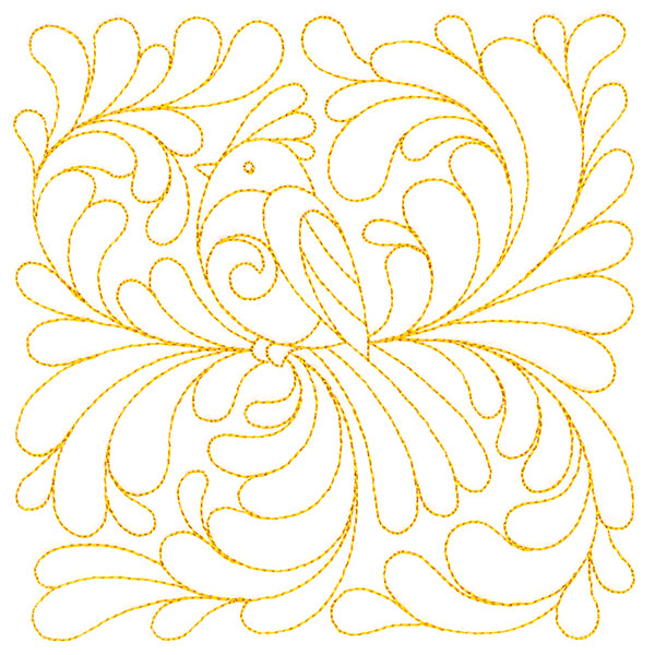 Garden Delights Bird Quilting Square (Double Run)