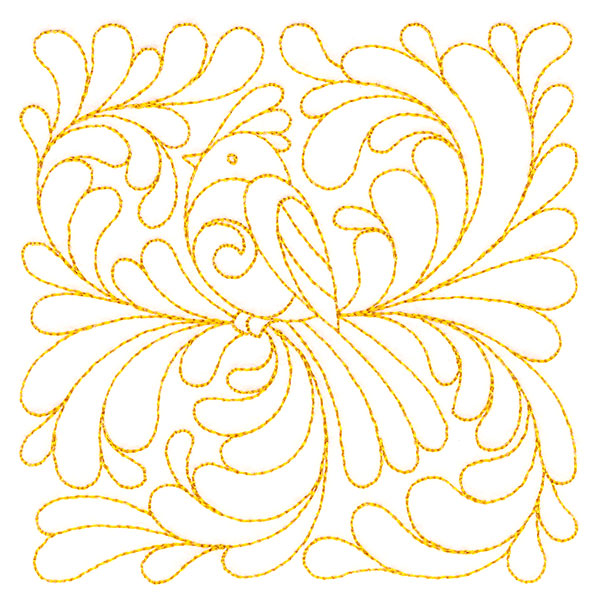 Garden Delights Bird Quilting Square (Double Run)