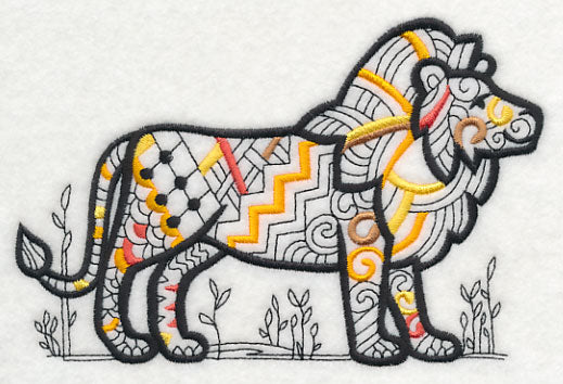 Safari Chic Lion (Blackwork)
