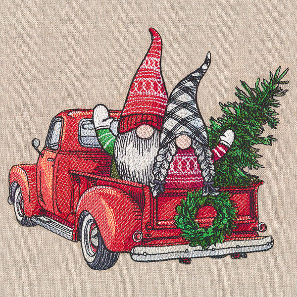 Gnome For The Holidays Retro Truck