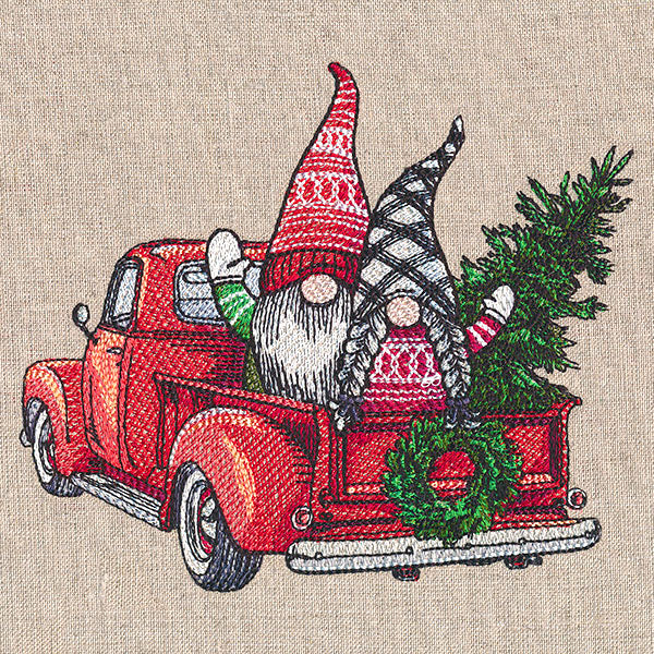 Gnome For The Holidays Retro Truck