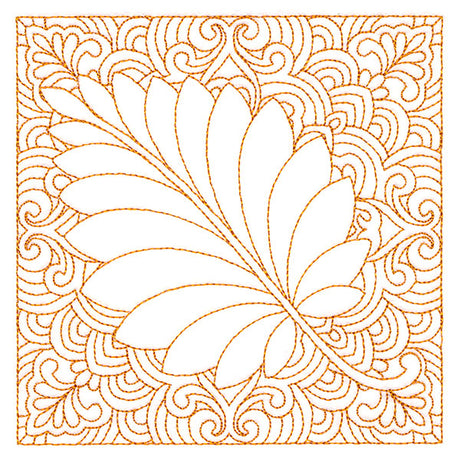 Autumn Delights Birch Leaf Quilting Square (Double Run)