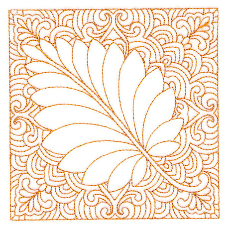 Autumn Delights Birch Leaf Quilting Square (Double Run)