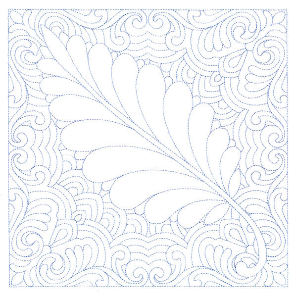 Autumn Delights Walnut Leaf Quilting Square (Double Run)