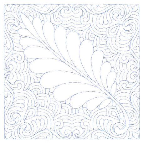 Autumn Delights Walnut Leaf Quilting Square (Double Run)