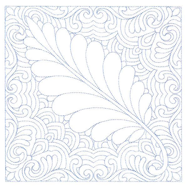 Autumn Delights Walnut Leaf Quilting Square (Double Run)