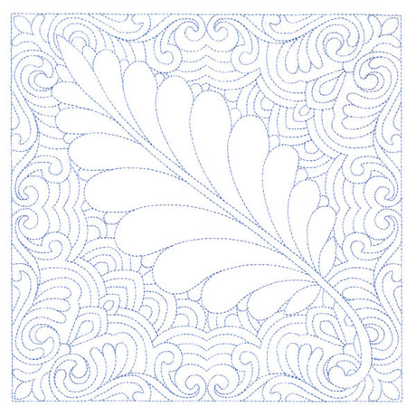 Autumn Delights Walnut Leaf Quilting Square (Double Run)