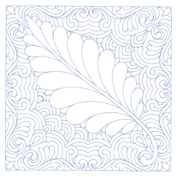 Autumn Delights Walnut Leaf Quilting Square (Double Run)