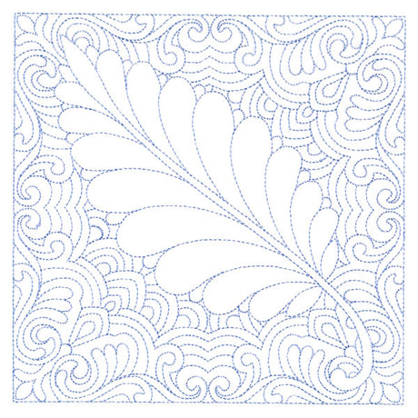 Autumn Delights Walnut Leaf Quilting Square (Double Run)