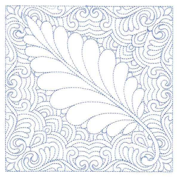 Autumn Delights Walnut Leaf Quilting Square (Double Run)