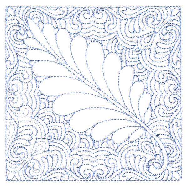 Autumn Delights Walnut Leaf Quilting Square (Double Run)