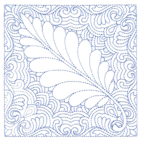 Autumn Delights Walnut Leaf Quilting Square (Double Run)