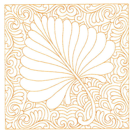 Autumn Delights Cottonwood Leaf Quilting Square (Double Run)