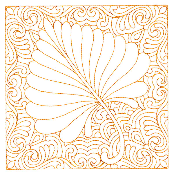 Autumn Delights Cottonwood Leaf Quilting Square (Double Run)