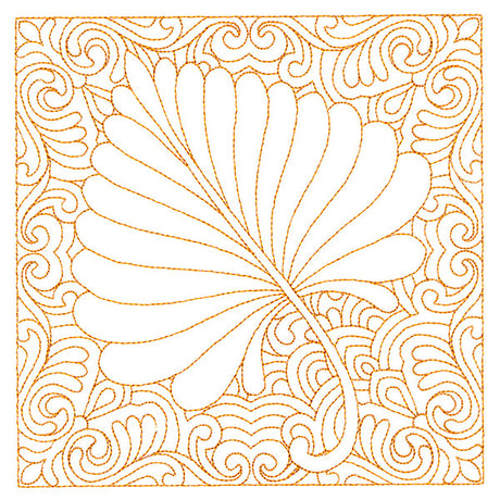 Autumn Delights Cottonwood Leaf Quilting Square (Double Run)