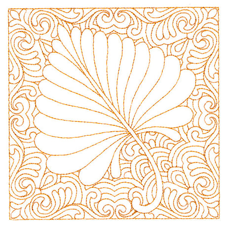 Autumn Delights Cottonwood Leaf Quilting Square (Double Run)