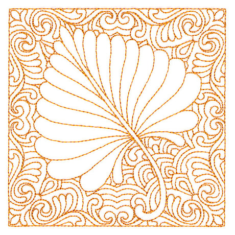 Autumn Delights Cottonwood Leaf Quilting Square (Double Run)