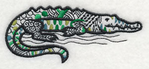 Safari Chic Crocodile (Blackwork)