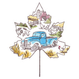 Autumn Countryside Retro Truck Scene