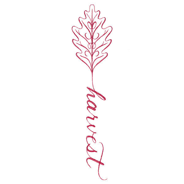 Fall Leaves Calligraphy - Harvest