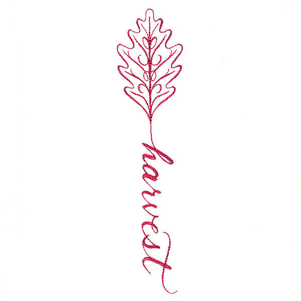 Fall Leaves Calligraphy - Harvest
